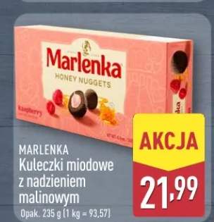 Kuleczki miodowe z nadzieniem malinowym