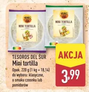 Mini tortilla do wyboru: klasyczne, o smaku czosnku lub pomidorów