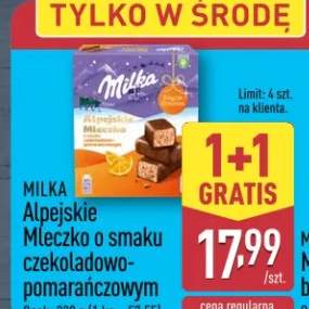Mleczko o smaku czekoladowo-pomarańczowym alpejskie