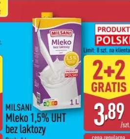 Mleko 1,5% UHT bez laktozy