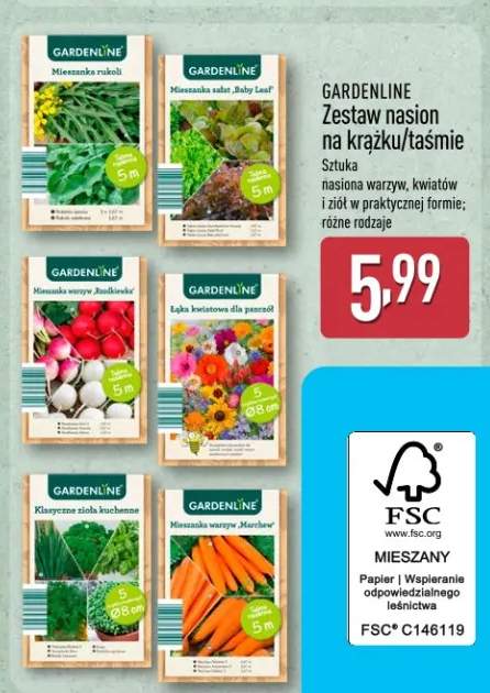 Zestaw nasion na krążku/taśmie