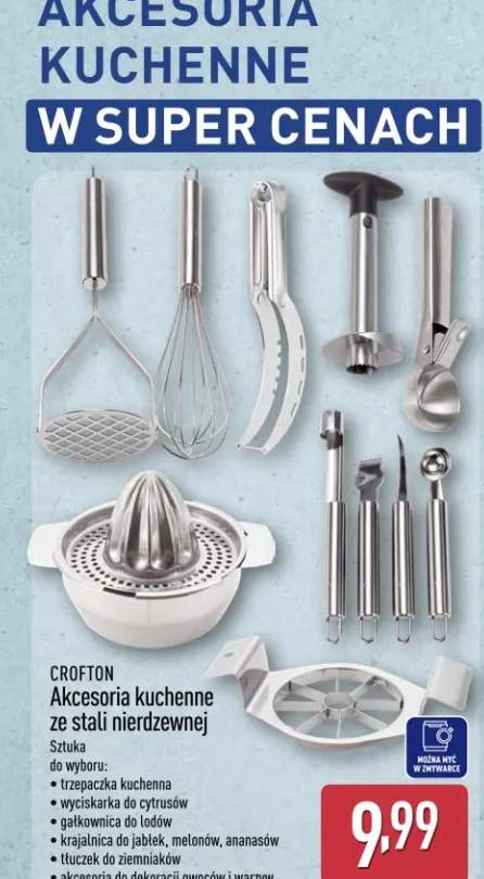 Akcesoria kuchenne ze stali nierdzewnej Crofton