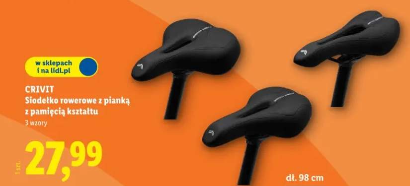 Siodełko rowerowe z pianką z pamięcią kształtu