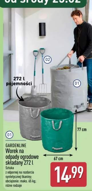 Worek na odpady ogrodowe składany 272 l
