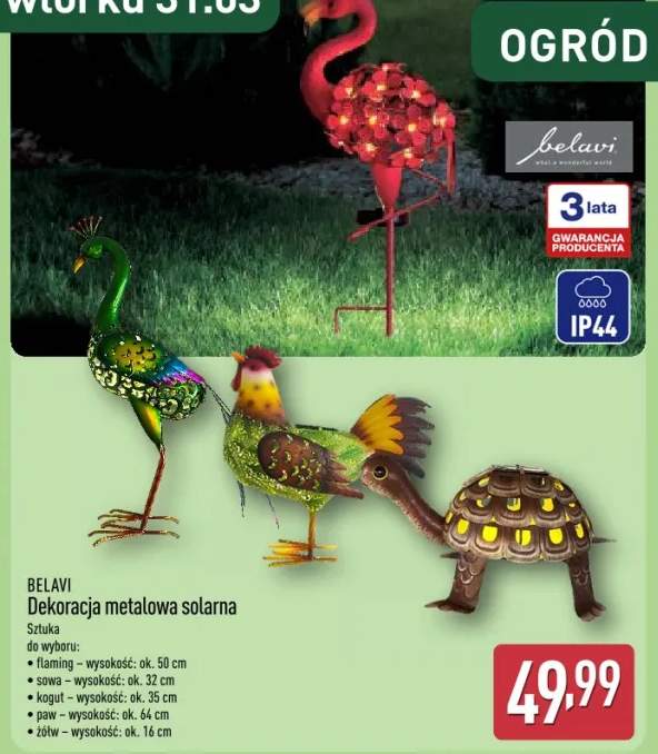 Dekoracja metalowa solarna