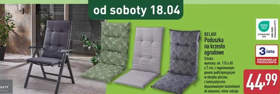 Poduszka na krzesło ogrodowe