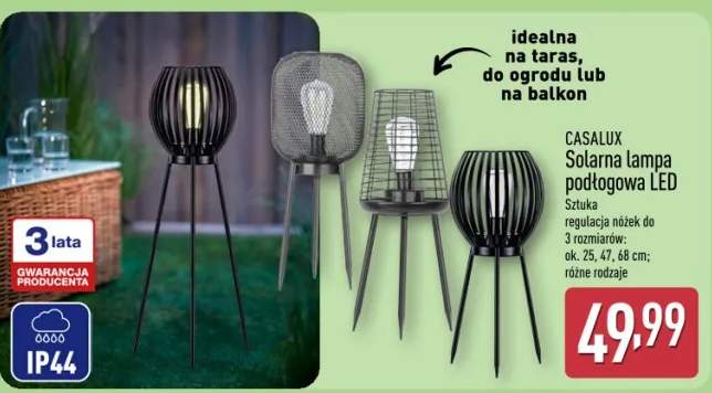 Solarna lampa podłogowa LED