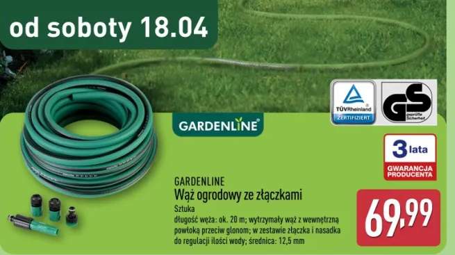 Wąż ogrodowy ze złączkami