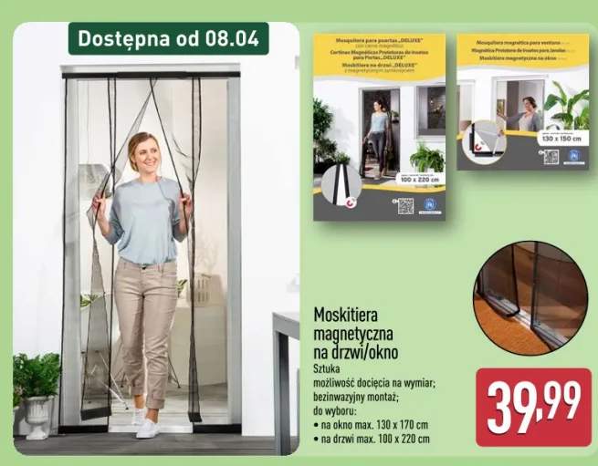 Moskitiera magnetyczna na drzwi/okno