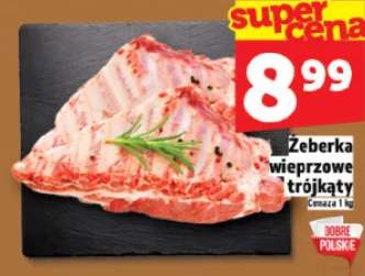 Żeberka wieprzowe trójkąty