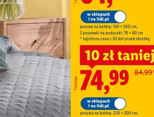 Pościel satynowa z bawełny 160×200cm, 2 poszewki na poduszki 70×80cm