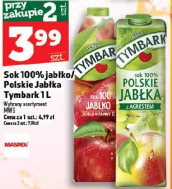 Sok 100% jabłko Polskie Jabłka Tymbark