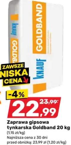 Zaprawa gipsowa tynkarska Goldband 20 kg