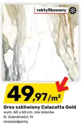 Gres szkliwiony Calacatta Gold