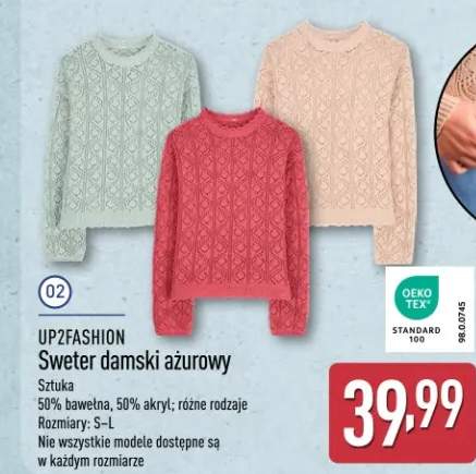 Sweter damski ażurowy