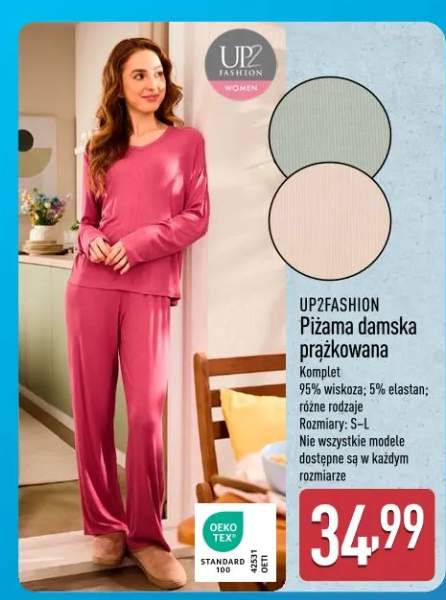 Piżama damska prążkowana