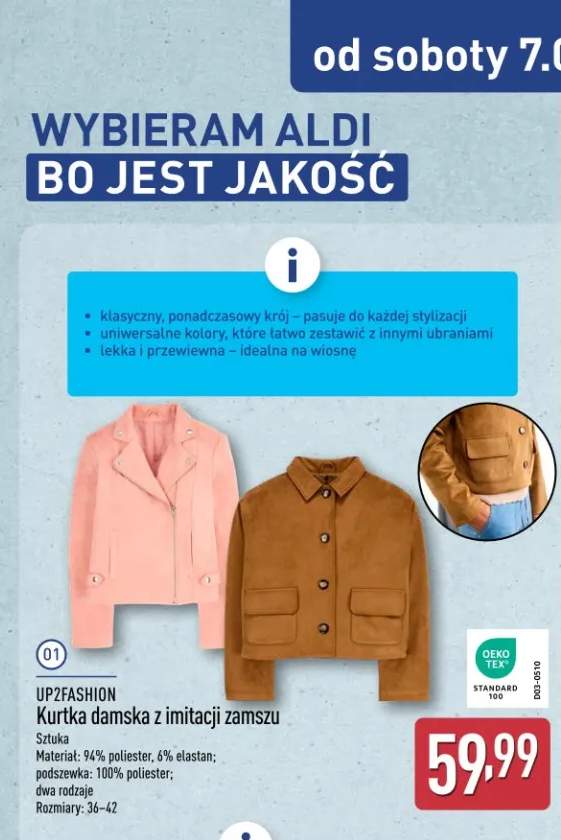 Kurtka damska z imitacji zamszu