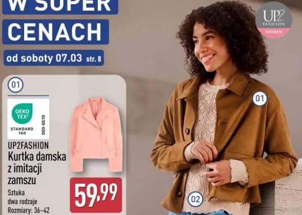 Kurtka damska z imitacji zamszu