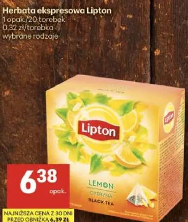 Herbata ekspresowa Lipton wybrane rodzaje