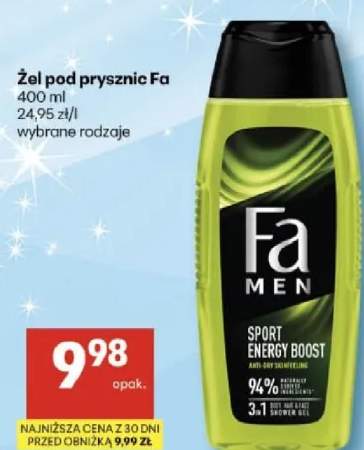 Żel pod prysznic Sport Energy Boost