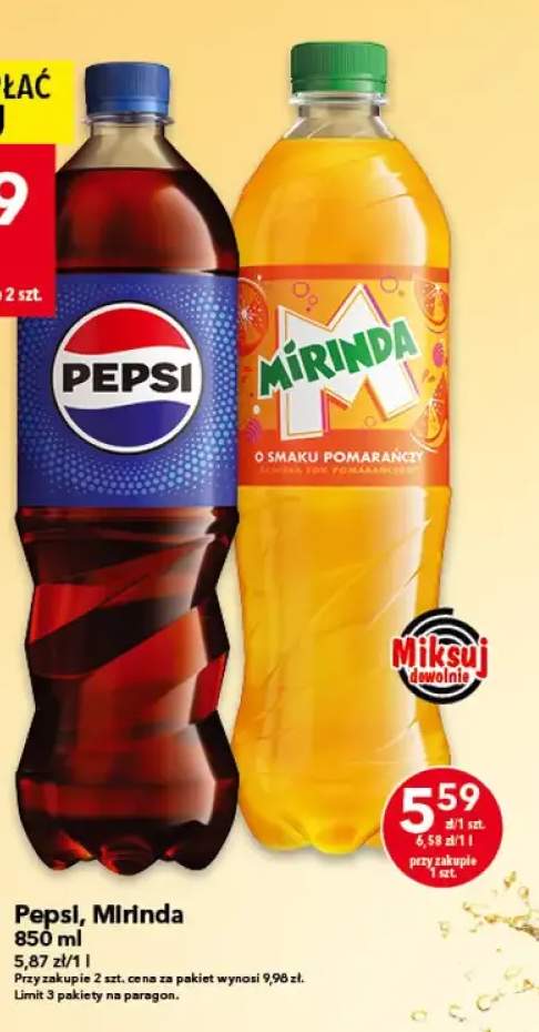 Napój Mirinda o smaku pomarańczowym