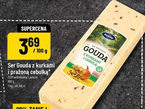 Ser Gouda z kurkami i prażoną cebulką