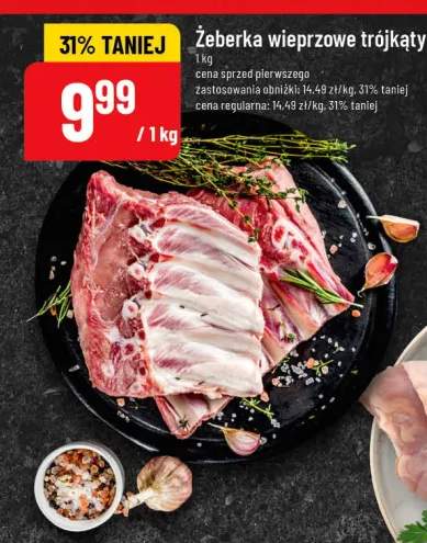 Żeberka wieprzowe trójkąty