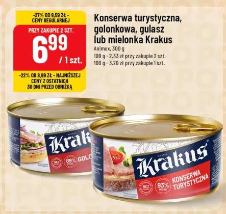 Konserwa turystyczna, golonkowa, gulasz lub mielonka