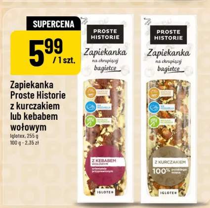 Zapiekanka Proste Historie z kurczakiem lub kebabem wołowym