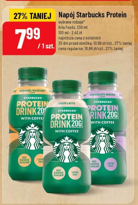 Napój Starbucks Protein wybrane rodzaje