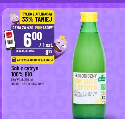 Sok z cytryn 100% BIO Eko Wital