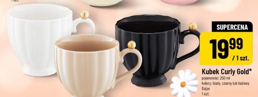 Kubek Curly Gold