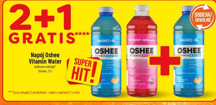Napój Oshee Vitamin Water wybrane rodzaje