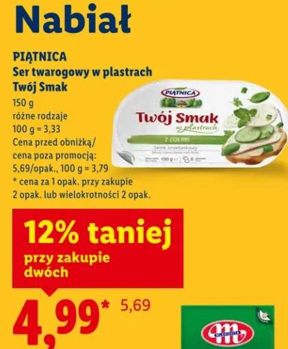 Ser twarogowy w plastrach Twój Smak