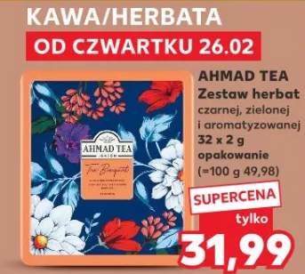 Zestaw herbat czarnej, zielonej i aromatyzowanej
