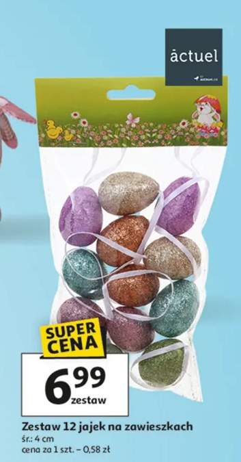 Zestaw 12 jajek na zawieszkach