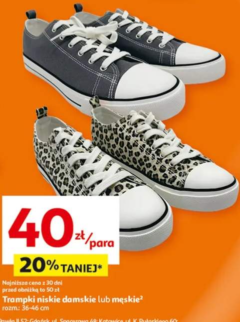 Trampki niskie damskie lub męskie