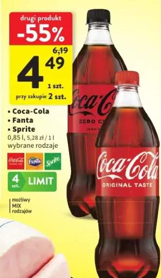 Napój gazowany Coca-Cola, Fanta, Sprite