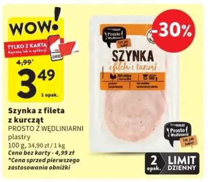 Szynka z fileta z kurczą plastry