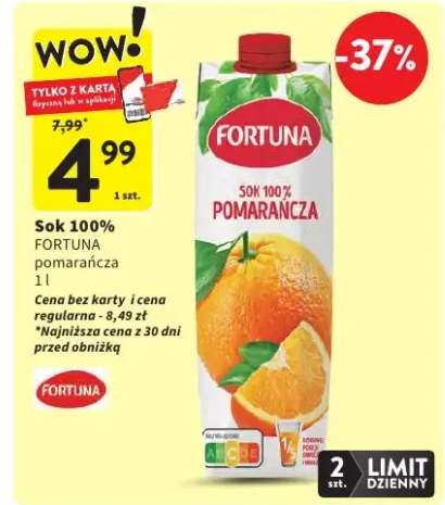 Sok 100% pomarańcza