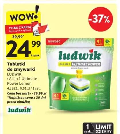 Tabletki do zmywarki All in 1 Ultimate Power Lemon