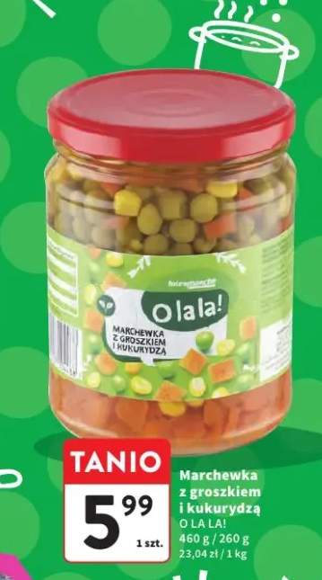 Marchewka z groszkiem i kukurydzą