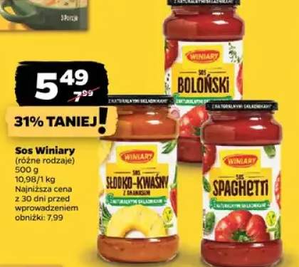 Sos 500 g, różne rodzaje