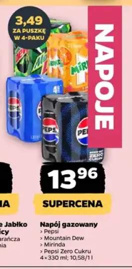 Napój gazowany Pepsi Zero Cukru 4x330 ml