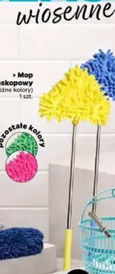 Mop teleskopowy, różne kolory
