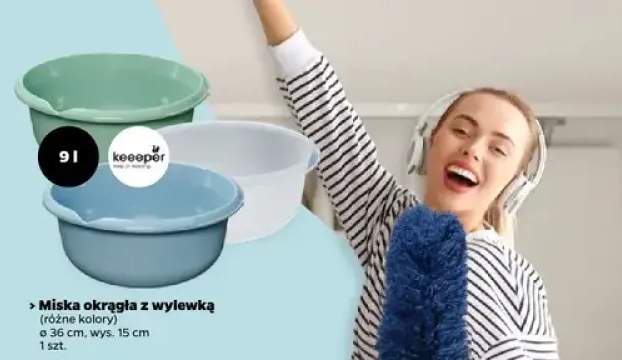 Miska okrągła z wylewką różne kolory