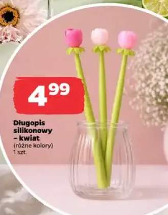 Długopis silikonowy - kwiat, różne rodzaje