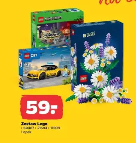 Zestawy klocków Lego: 60487, 21584, 11508