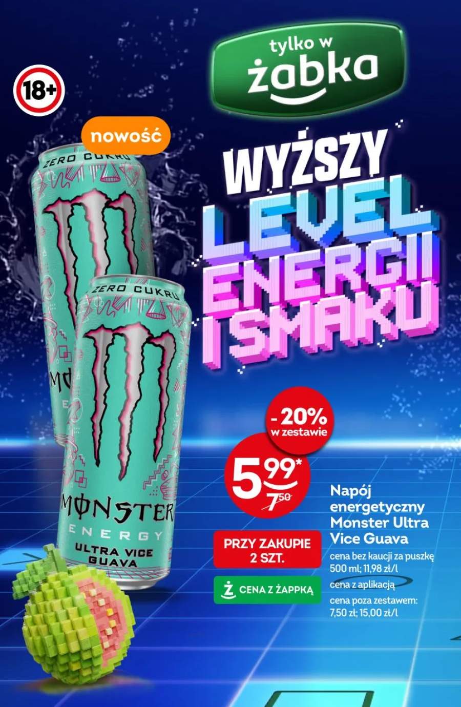 Napój energetyczny Monster Ultra Vice Guava