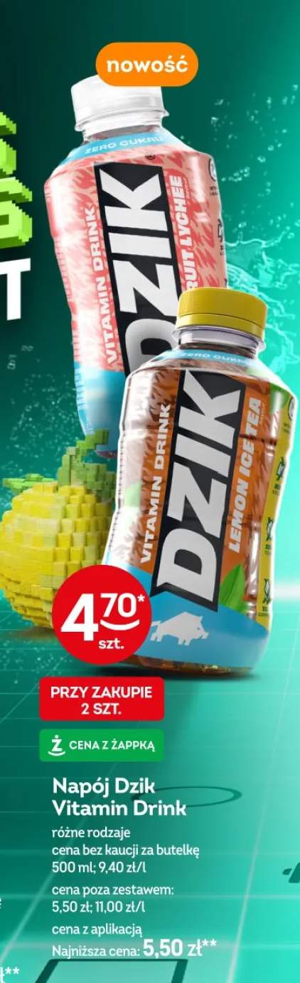 Napój Dzik Vitamin Drink różne rodzaje